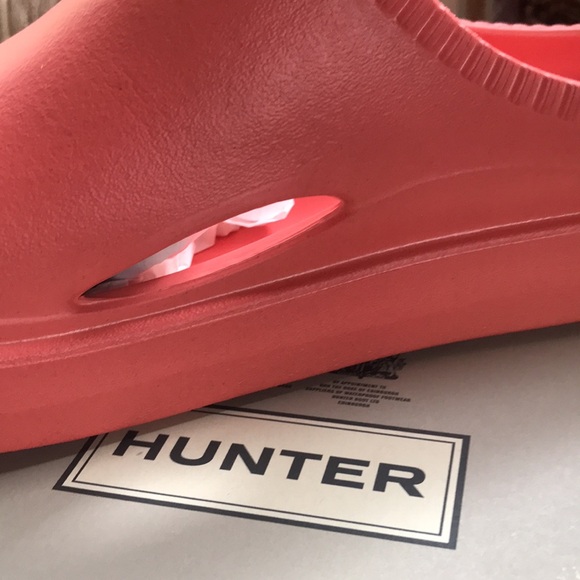 new  Hunter In/Out Bloom Algae Foam Clog in Persimmon Pink 297M0 - Picture 9 of 9